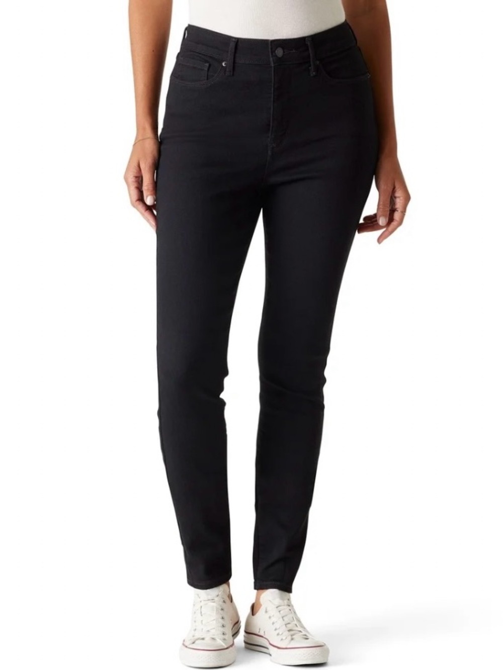 NWT Signature by Levi Strauss High Rise Skinny Jeans Black 18M Super Stretch